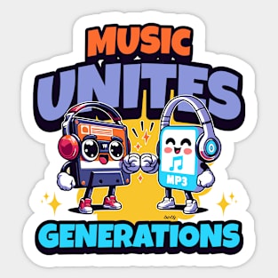 Music Unites Generations Sticker